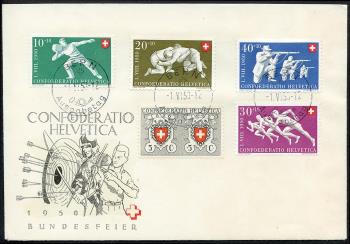 Thumb-1: B46-B50 - 1950, Cento anni delle Poste Federali Svizzere e Mostre Sportive