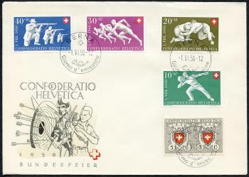 Thumb-1: B46-B50 - 1950, 100 Jahre Eidgenössische Post und Sportdarstellungen