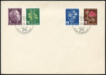 Thumb-1: J125-J128 - 1948, Portrait of General Willes and Alpine flower paintings