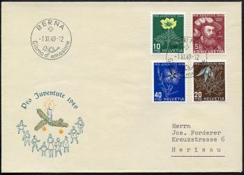 Thumb-1: J129-J132 - 1949, Bildnis N. Wengis und Alpenblumenbilder