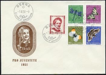 Thumb-1: J138-J142 - 1951, Bildnis J. Spyris und Insektenbilder