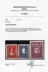 Thumb-2: FL119-FL121 - 1933+1935, Fürstin Elsa, Fürst Franz I und Landeswappen