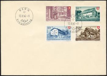 Briefmarken: B42-B45 - Ersttagsbrief, ET-Stempel deutsch
