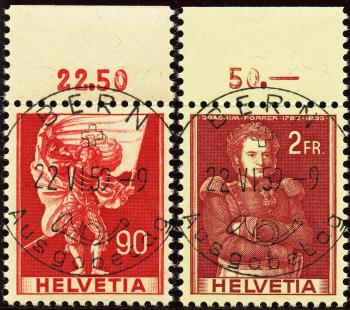 Briefmarken: 340+342 - Serie, ET-Stempel deutsch