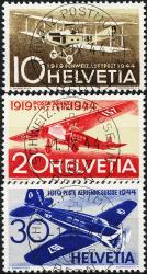 Thumb-1: F37-F39 - 1944, Sonderflugpostmarken 25 Jahre schweizerische Luftpost