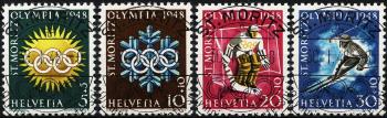 Thumb-1: W25w-W28w - 1948, Francobolli speciali per le Olimpiadi invernali di St. Moritz.