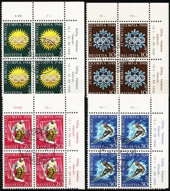 Thumb-1: W25w-W28w - 1948, Timbres spéciaux pour les Jeux olympiques d'hiver de Saint-Moritz