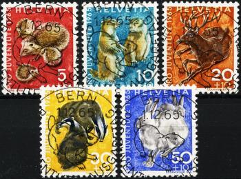 Thumb-1: J210-J214 - 1965, Pro Juventute, Einheimische Wildtiere