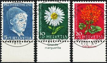 Thumb-1: J200-J202 - 1963, Pro Juventute, Boy Portrait, Meadow and Garden Flowers