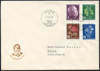 Thumb-1: J125-J128 - 1948, Bildnis General Willes und Alpenblumenbilder