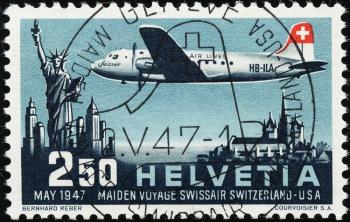 Thumb-1: F42 - 1947, Swissair Sonderflugpostmarke