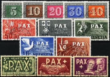 Thumb-1: 262-274 - 1945, Gedenkausgabe zum Waffenstillstand in Europa, 13 Werte