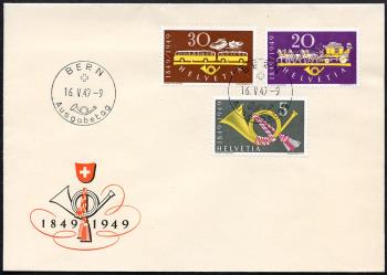 Thumb-1: 291-293 - 1949, 100 Years of the Swiss Post