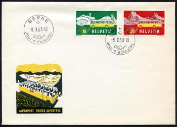 Thumb-1: 314-315 - 1953, Special stamps Alpenpost