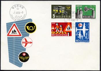 Thumb-2: 324-327 - 1956, Francobolli pubblicitari e commemorativi