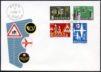 Thumb-3: 324-327 - 1956, Francobolli pubblicitari e commemorativi