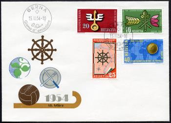 Thumb-1: 316-319 - 1954, Francobolli pubblicitari e commemorativi