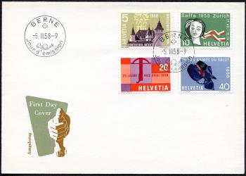 Thumb-2: 334-337 - 1958, Timbres publicitaires et commémoratifs