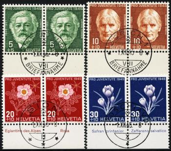 Thumb-1: J113-J116 - 1945, Ritratti di Ludwig Forrer e Susanna Orelli, dipinti di fiori alpini