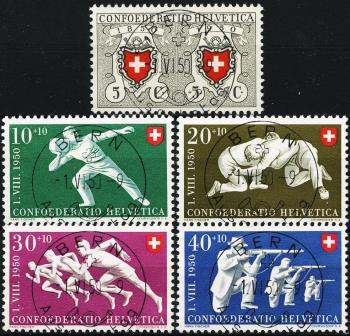 Briefmarken: B46-B50 - Serie, ET-Stempel deutsch