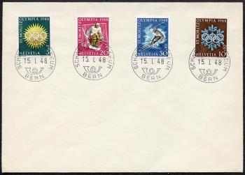 Thumb-1: W25-W28 - 1948, Francobolli speciali per le Olimpiadi invernali di St. Moritz.
