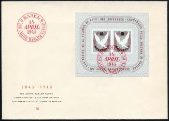 Thumb-1: W23 - 1945, Jubiläumsblock 100 Jahre Basler Taube