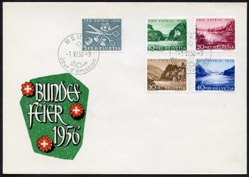 Briefmarken: B76-B80 - Ersttagsbrief, ET-Stempel französisch