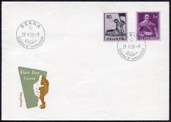 Briefmarken: 339+341 - Ersttagsbrief, ET-Stempel italienisch