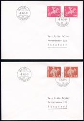 Thumb-3: 355L-360L,363L,367L - 1963, Motifs d'histoire postale et monuments architecturaux, papier fluorescent à fibres violettes