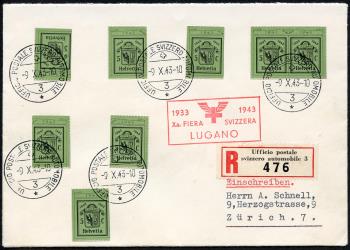 Thumb-1: W17L-W17R - 1943, Timbres individuels du bloc commémoratif de l'Exposition nationale de timbres de Genève