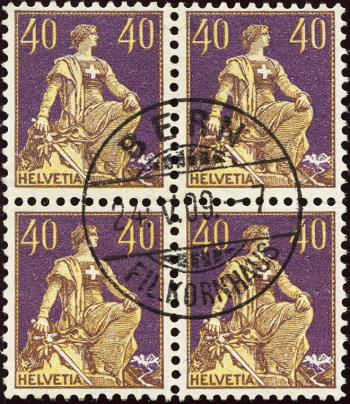 Thumb-1: 107 - 1908, Helvetia mit Schwert, Faserpapier