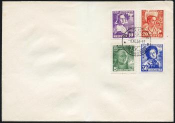 Thumb-1: J77-J80 - 1936, Bildnis Hans G. Nägeli und Schweizer Frauentrachten