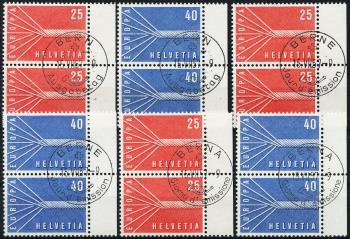 Briefmarken: 332-333 - Paar, ET-Stempel F, D, I