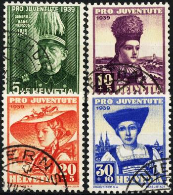 Thumb-1: J89-J92 - 1939, Bildnis General H. Herzog und Schweizer Frauentrachten