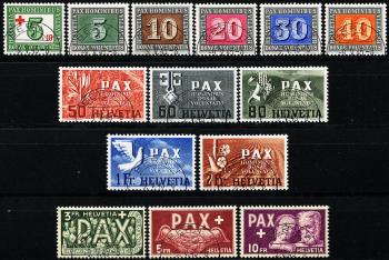 Briefmarken: 262-274 - Serie, ET-Stempel