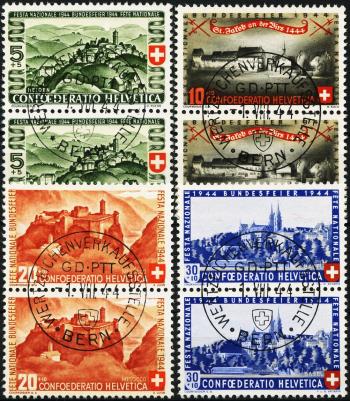 Briefmarken: B22-B25 - Paar, gestempelt