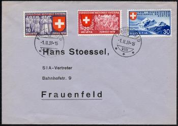 Stamps: 219-227 - First day cover, FD-Postmark