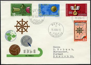 Stamps: 316-319 - First day cover, FD-Postmark German