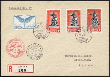 Thumb-1: SF40.2d - 9. Mai 1940, Vols postaux pour le don national et la Croix-Rouge