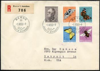 Thumb-1: J133-J137 - 1950, Portrait de T. Sprecher von Bernegg et images d'insectes