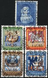 Thumb-1: B123-B127 - 1965, Pater Theodosiu Florentinis, Deckengemälde aus der Kirche St. Martin, Zillis