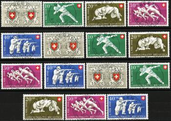 Thumb-1: B46-B50 - 1950, Cento anni delle Poste Federali Svizzere e Mostre Sportive