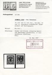 Thumb-3: J10-J11 - 1918, Kantonswappen, Probedrucke