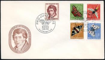 Thumb-1: J158-J162 - 1955, Ritratto di Charles Pictet-de Rochements e dipinti di insetti.