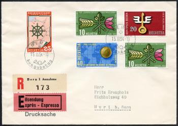 Thumb-1: 316-319 - 1954, Francobolli pubblicitari e commemorativi