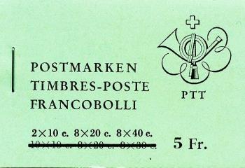 Thumb-1: SBK68I/ZNr.55 - 1976, Colore verde con sovrastampa, Näfels, Samedan e Ginevra