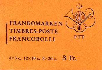 Thumb-1: SBK45x/ZNr.42 - 1960, Farbe rotorange, Freimarken 1960