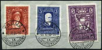 Thumb-1: FL119-FL121 - 1933+1935, La principessa Elsa, il principe Francesco I e lo stemma di stato.