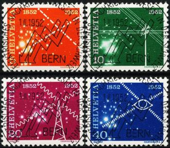 Thumb-1: 309-312 - 1952, Cento anni di comunicazioni elettriche in Svizzera