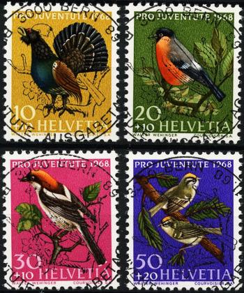 Thumb-1: J224-J227 - 1968, Pro Juventute, Native Birds